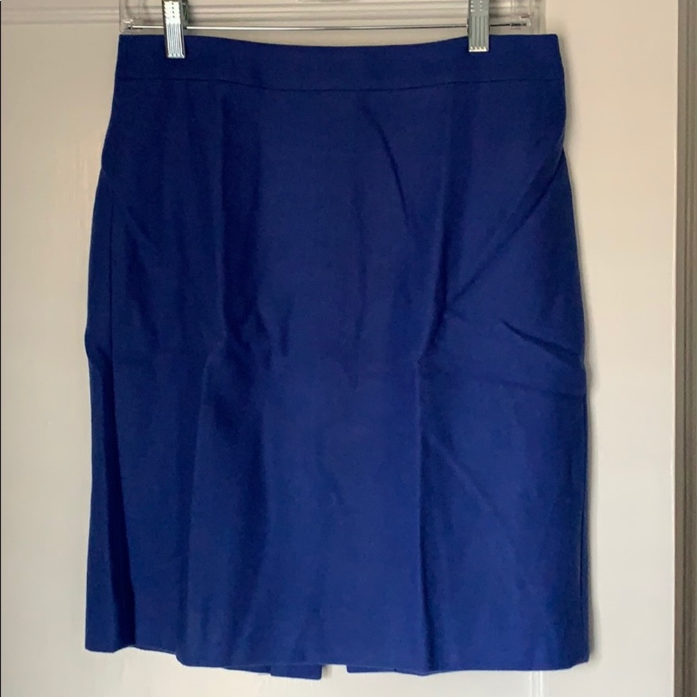 Jcrew wool pencil skirt royal blue